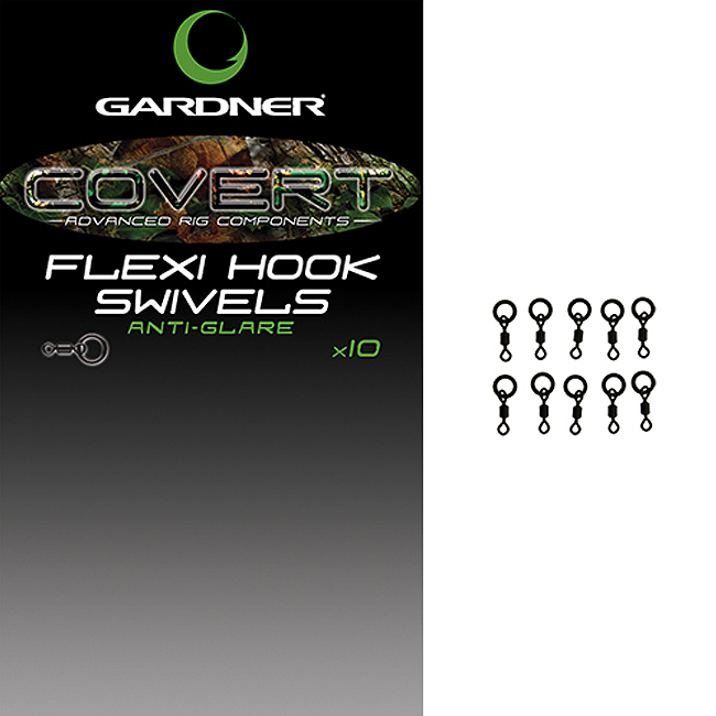 Gardner Covert Flexi Hook Swivels Packet