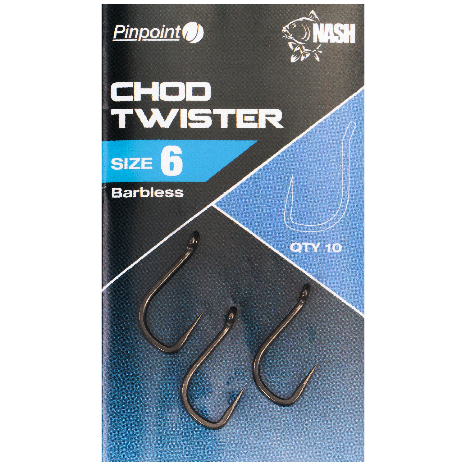Nash Pinpoint Chod Twister Hooks Barbless