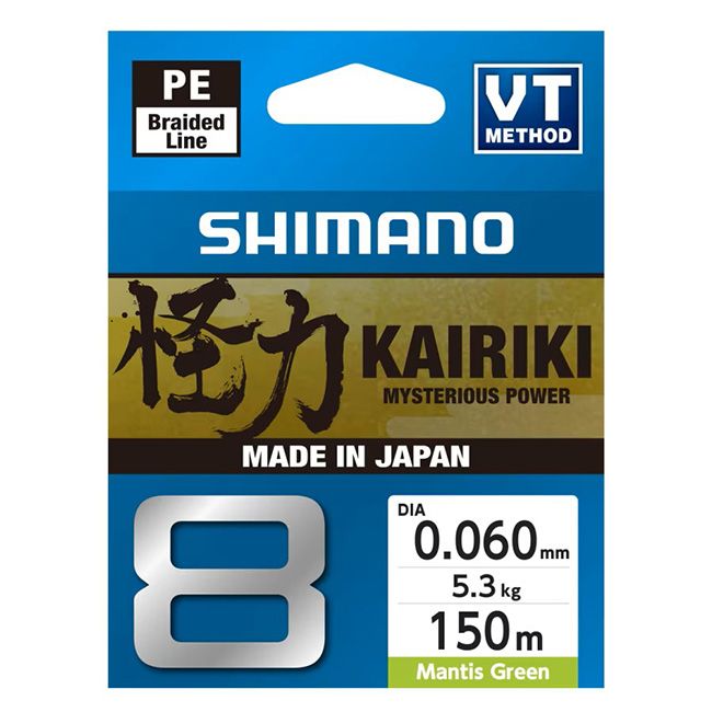 Shimano Kairiki 8+ Braided Line 3000m - Mantis Green