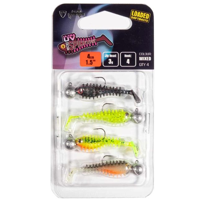 Leurres Fox Rage Ultra UV Micro Spikey Fry Mixed Colour Loaded Lures Pack