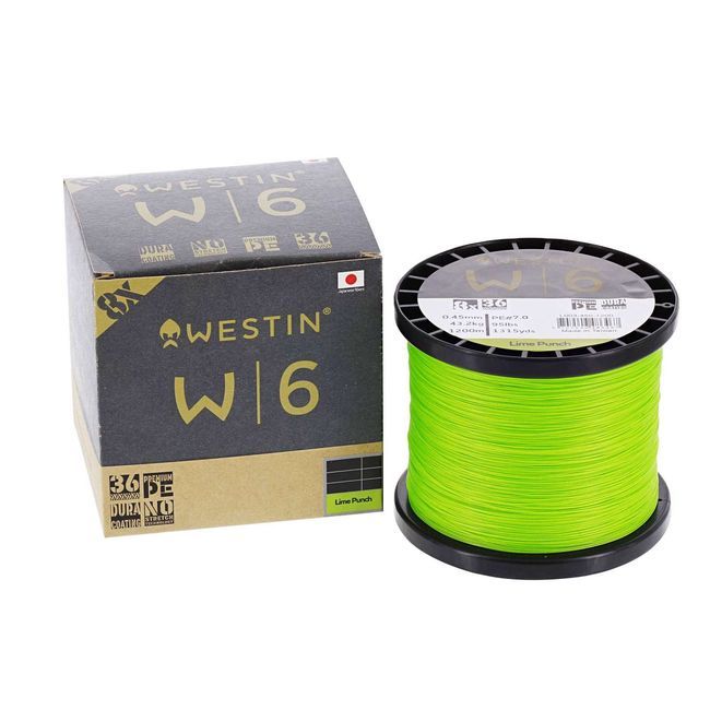 Tresse Westin W6 8 Braid 1200m / 1315yds - Lime Punch