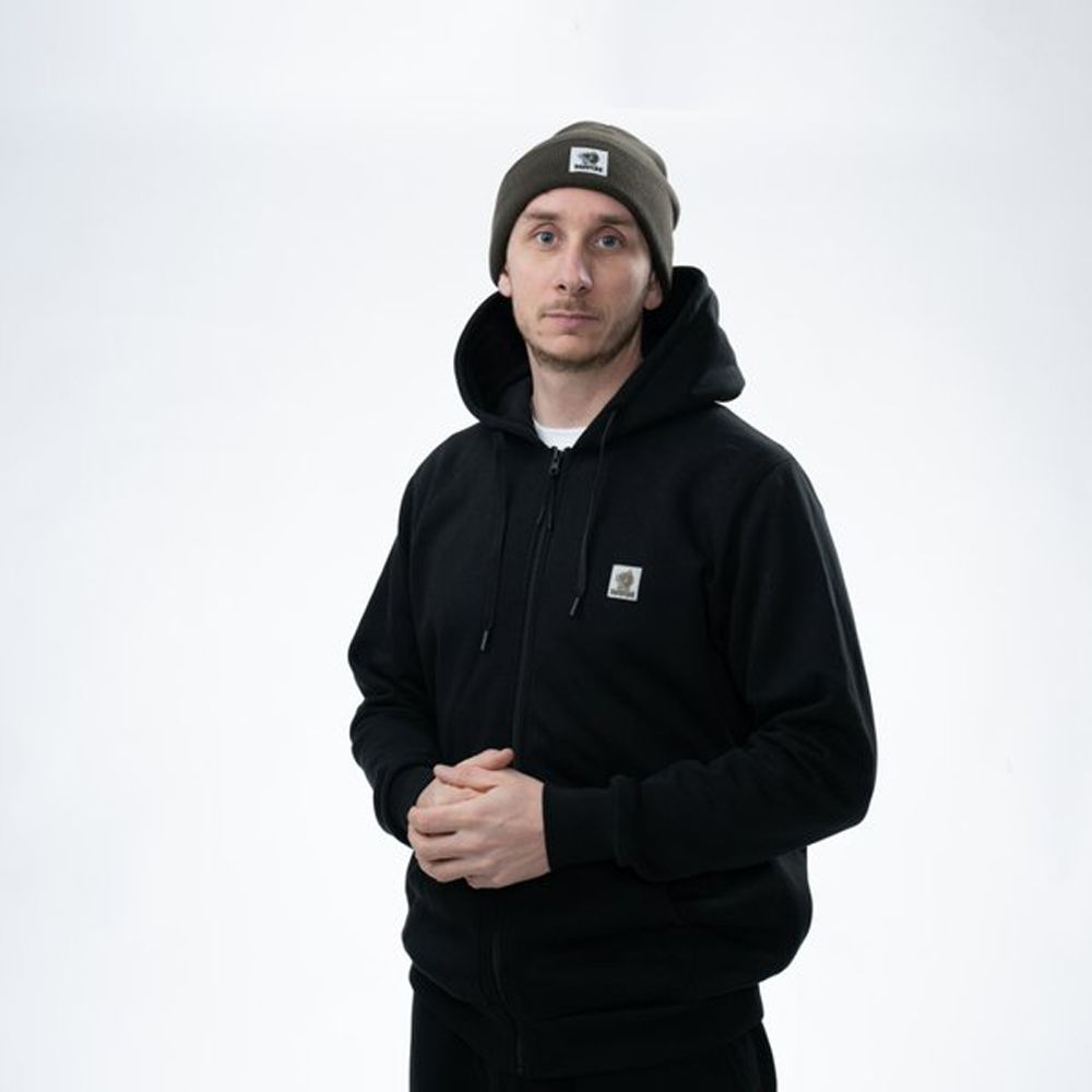 Sweat Nash Make It Happen Badge Zipped Hoodie - Black