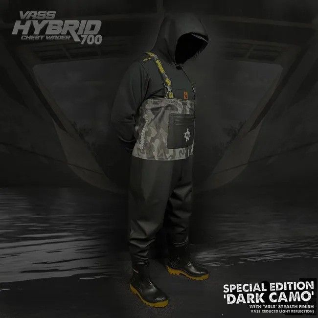 Vass Hybrid 700 Dark Camo Chest Wader Non-Studded