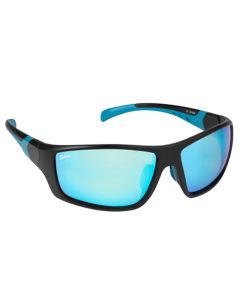 Salmo Black Wrap Sunglasses - Grey Ice Blue Lens