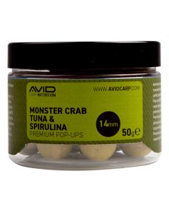 Avid Carp Premium Pop Ups - Monster Crab Tuna & Spirulina