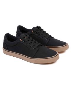 Fox Black Canvas Shoe