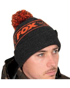Fox Collection Bobble Hat - Black / Orange