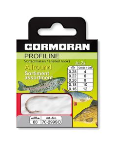 Cormoran Profiline Bronzed All-Round Assortment Hooks To Nylon 60cm