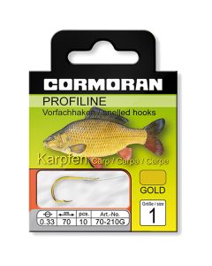 Cormoran Profiline Gold Carp Hooks To Nylon 70cm