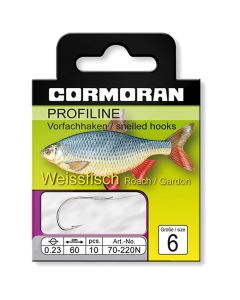 Cormoran Profiline Nickel Coarse Hooks To Nylon 60cm