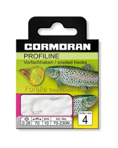 Cormoran Profiline Nickel Trout Hooks To Nylon 70cm