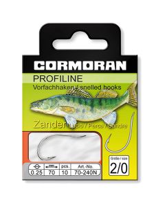 Cormoran Profiline Nickel Zander Hooks To Nylon 70cm