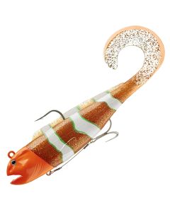 Daiwa D'Wolf Curly Shad Lure Orange Psycho