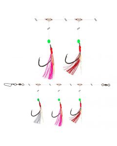 Daiwa GrandWave Cod & Pollack Rig With Feathers Red & White & Pink