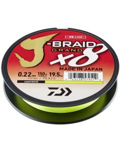 Daiwa J-Braid Grand X8 Braided Line Chartreuse 135m