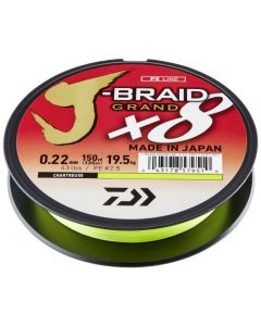 Daiwa J-Braid Grand X8 Braided Line Chartreuse 270m