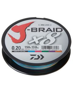 Daiwa J-Braid X8 Braided Line Multi Colour 150m
