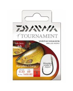 Daiwa Tournament Black Carp Hooks To Nylon 60cm