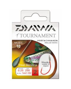 Daiwa Tournament Red Sbirolino Hooks To Nylon 250cm