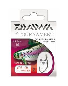 Daiwa Tournament Silver Trout Hooks To Nylon 120cm