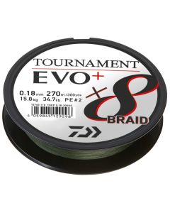 Daiwa Tournament X8 EVO+ Braided Line Dark Green 900m