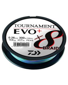 Daiwa Tournament X8 EVO+ Braided Line Multi Colour 3000m