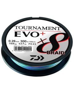 Daiwa Tournament X8 EVO+ Braided Line Multi Colour 300m