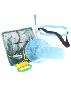 Discover Kids EVA Crab Bucket + Net + Dipping Net Set - Blue