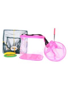 Discover Kids EVA Crab Bucket + Net + Dipping Net Set - Pink