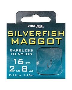 Drennan Silverfish Maggot Barbless Hooks To Nylon