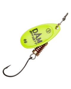 Effzett Single Hook Sinking Yellow Spinner Fishing Lure