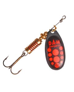 Effzett Standard Sinking Black Red Spinner Fishing Lure