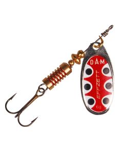 Effzett Standard Sinking Silver Black Dot Spinner Fishing Lure