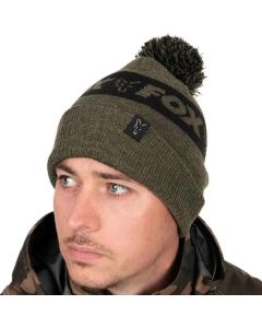 Fox Collection Green & Black Bobble Hat