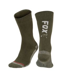 Fox Collection Green / Silver Thermolite Long Fishing Sock