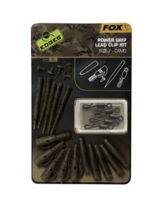 Fox Edges Camo Power Grip Lead Clip Kit Size 7
