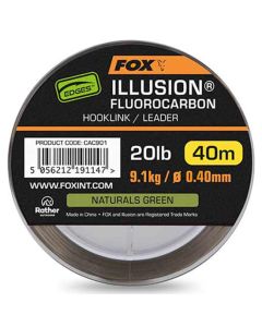 Fox Edges Illusion Fluorocarbon Hooklink Leeder Naturals Green 40m