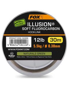 Fox Edges Illusion Soft Fluorocarbon Hooklink Naturals Green 30m