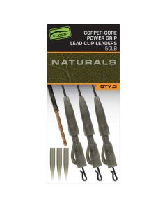 Fox Edges Naturals Copper Core Power Grip Lead Clip Leaders