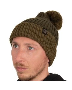 Fox Heavy Knit Olive Bobble Hat