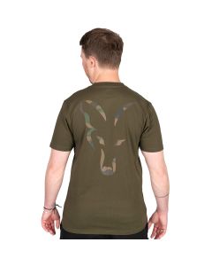 Fox Khaki Fox Head Logo T-Shirt