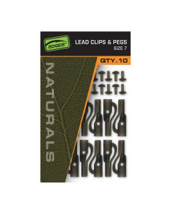 Fox Edges Naturals Lead Clips & Pegs - Size 7