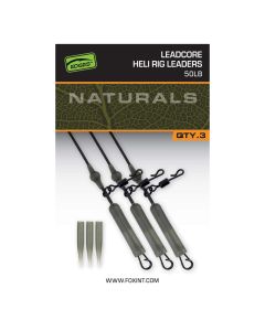 Fox Edges Naturals Leadcore Heli Rig Leaders 50lb