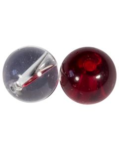 Fox Rage Strike Point 6mm Glass Beads Clear & Red