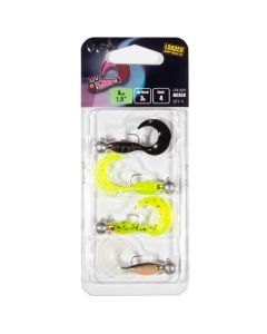 Fox Rage Ultra UV Micro Grub Tail Mixed Colour Loaded Lures Pack