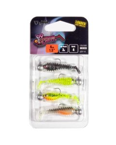 Fox Rage Ultra UV Micro Spikey Fry Mixed Colour Loaded Lures Pack