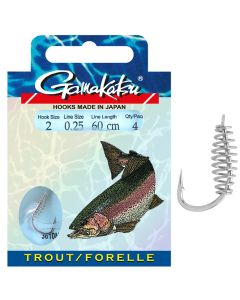 Gamakatsu Trout 3610 Nickle Spiral Fishing Hooks Booklet