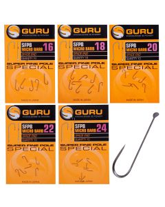 Guru Super Fine Pole Barbed Hooks