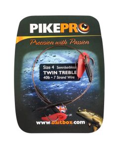 PikePro Twin Treble Semi Barbed Traces