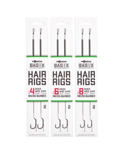 Korda Basix Ready Tied Hair Rigs Wide Gape